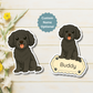 Custom Cavapoo Dog Magnet - Black | Personalized with Pet Name