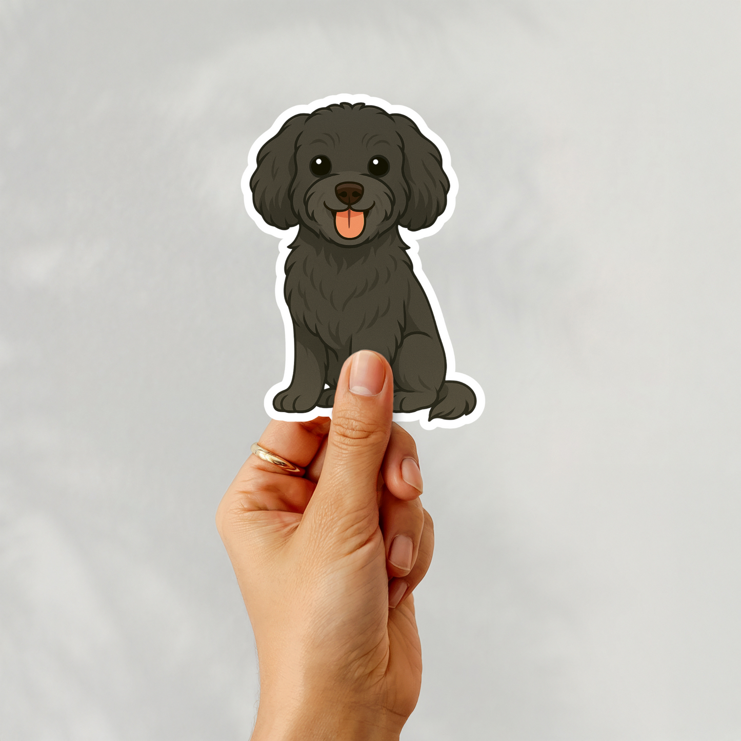 Custom Cavapoo Dog Magnet - Black | Personalized with Pet Name