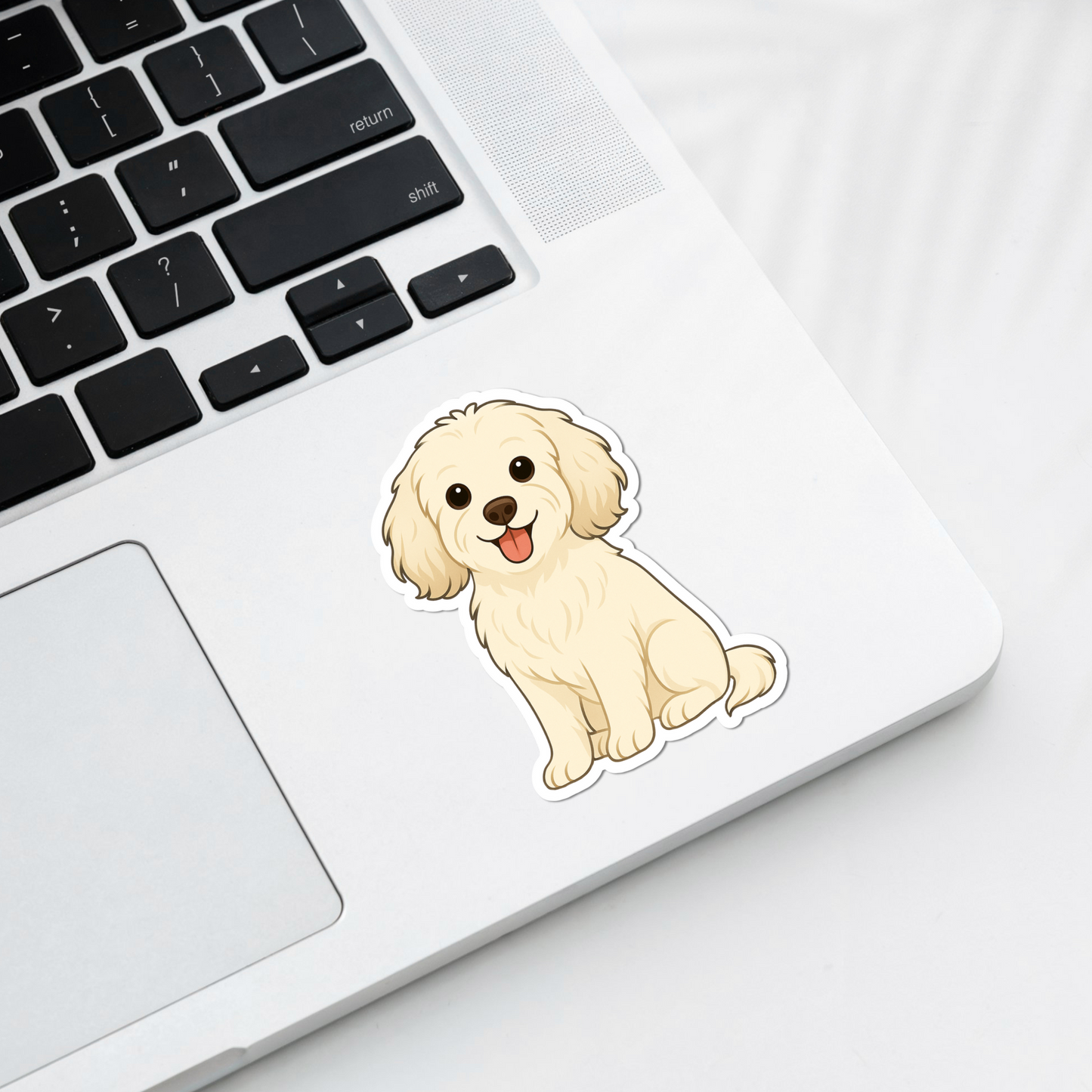 Custom Cavapoo Dog Sticker - Cream | Personalized with Name