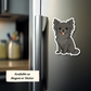 Custom Chihuahua Dog Magnet - Long Haired Black | Personalized with Pet Name