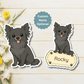 Custom Chihuahua Dog Magnet - Long Haired Black | Personalized with Pet Name
