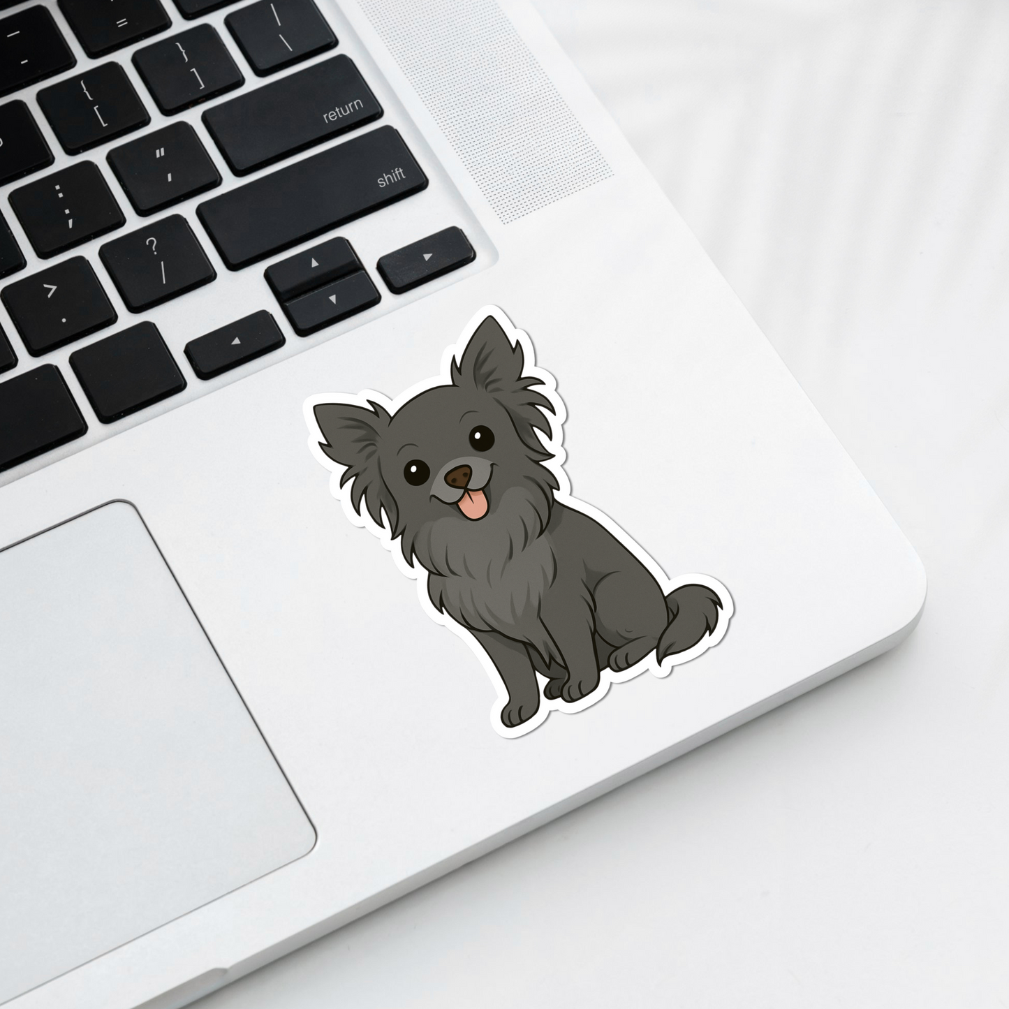 Custom Chihuahua Dog Magnet - Long Haired Black | Personalized with Pet Name