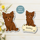 Custom Chihuahua Dog Magnet - Long Haired Chocolate | Personalized with Pet Name