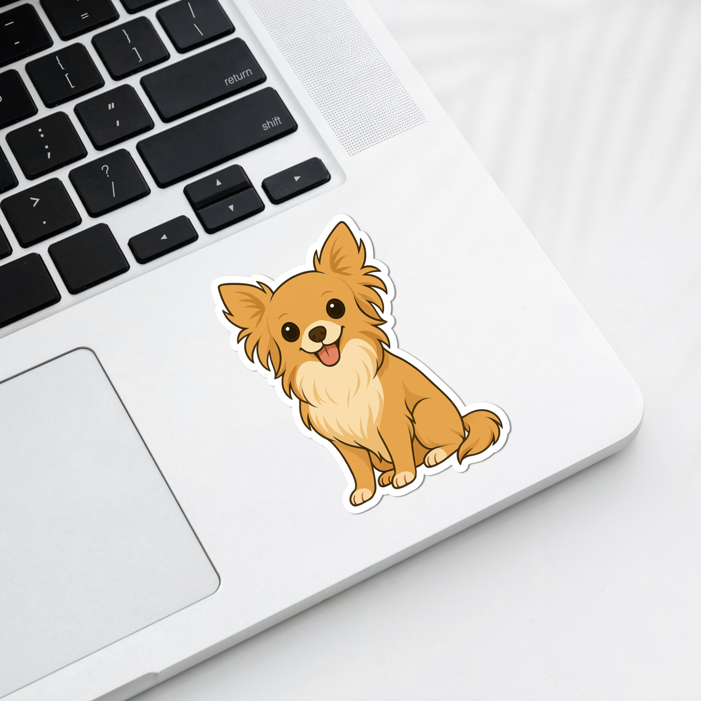 Custom Chihuahua Dog Magnet - Long Haired Fawn | Personalized with Pet Name