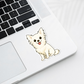 Custom Chihuahua Dog Magnet - Long Haired White | Personalized with Pet Name