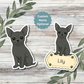 Custom Chihuahua Dog Sticker - Short Haired Black | Personalized with Name