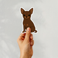 Custom Chihuahua Dog Magnet - Short Haired Chocolate | Personalized with Pet Name