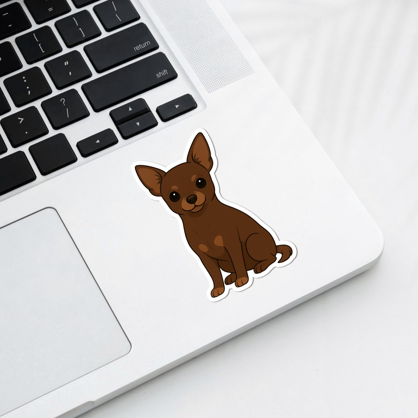 Custom Chihuahua Dog Magnet - Short Haired Chocolate | Personalized with Pet Name