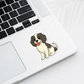 Custom Cockalier Dog Sticker - Black and White | Personalized with Name