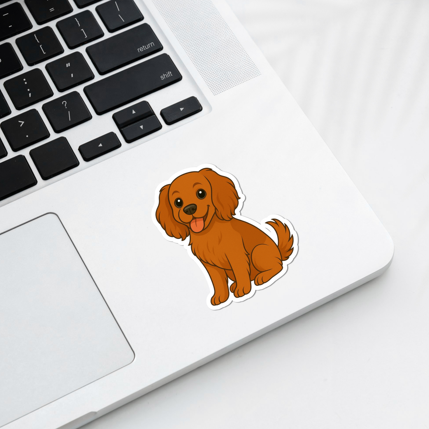 Custom Cockalier Dog Sticker - Ruby | Personalized with Name