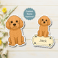 Custom Cockapoo Dog Magnet - Apricot | Personalized with Pet Name