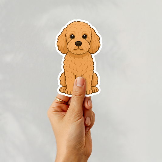 Custom Cockapoo Dog Magnet - Apricot | Personalized with Pet Name