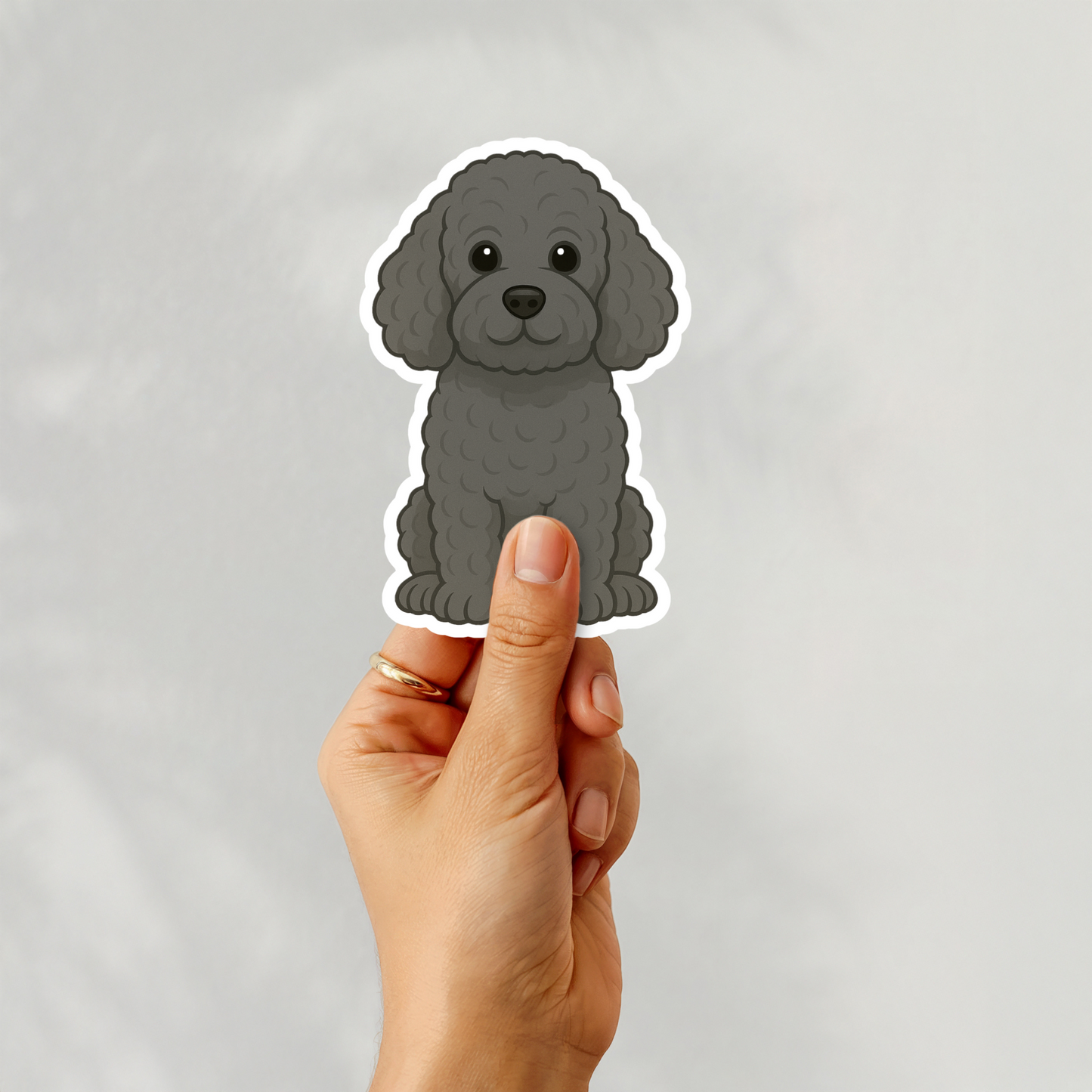Custom Cockapoo Dog Sticker - Black | Personalized with Name