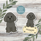 Custom Cockapoo Dog Sticker - Black | Personalized with Name