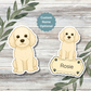 Custom Cockapoo Dog Sticker - Cream | Personalized with Name