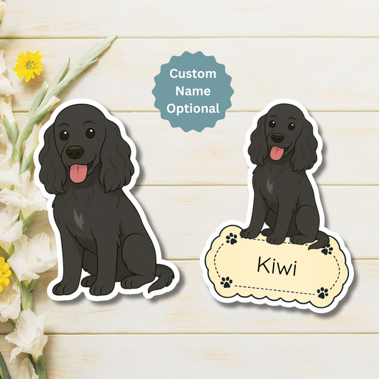 Custom Cocker Spaniel Dog Magnet - Black | Personalized with Pet Name