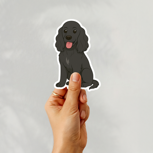 Custom Cocker Spaniel Dog Magnet - Black | Personalized with Pet Name