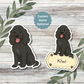 Custom Cocker Spaniel Dog Sticker - Black | Personalized with Name