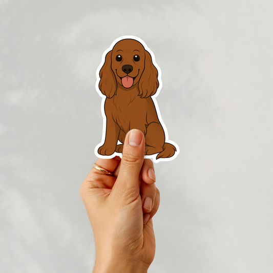 Custom Cocker Spaniel Dog Magnet - Chocolate | Personalized with Pet Name