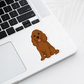 Custom Cocker Spaniel Dog Sticker - Chocolate | Personalized with Name