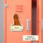 Custom Cocker Spaniel Dog Sticker - Red | Personalized with Name