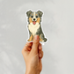 Custom Collie Dog Sticker - Blue Merle | Personalized with Name