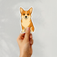 Custom Pembroke Corgi Dog Magnet - Red and White | Personalized with Pet Name