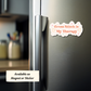 Fridge with motivational cross-stitch therapy quote magnet
