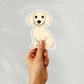 Custom Dachshund Dog Sticker - Cream | Personalized with Name