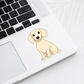 Custom Dachshund Dog Sticker - Cream | Personalized with Name
