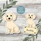 Custom Dachshund Dog Sticker - Cream | Personalized with Name