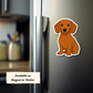 Custom Dachshund Dog Sticker - Red | Personalized with Name