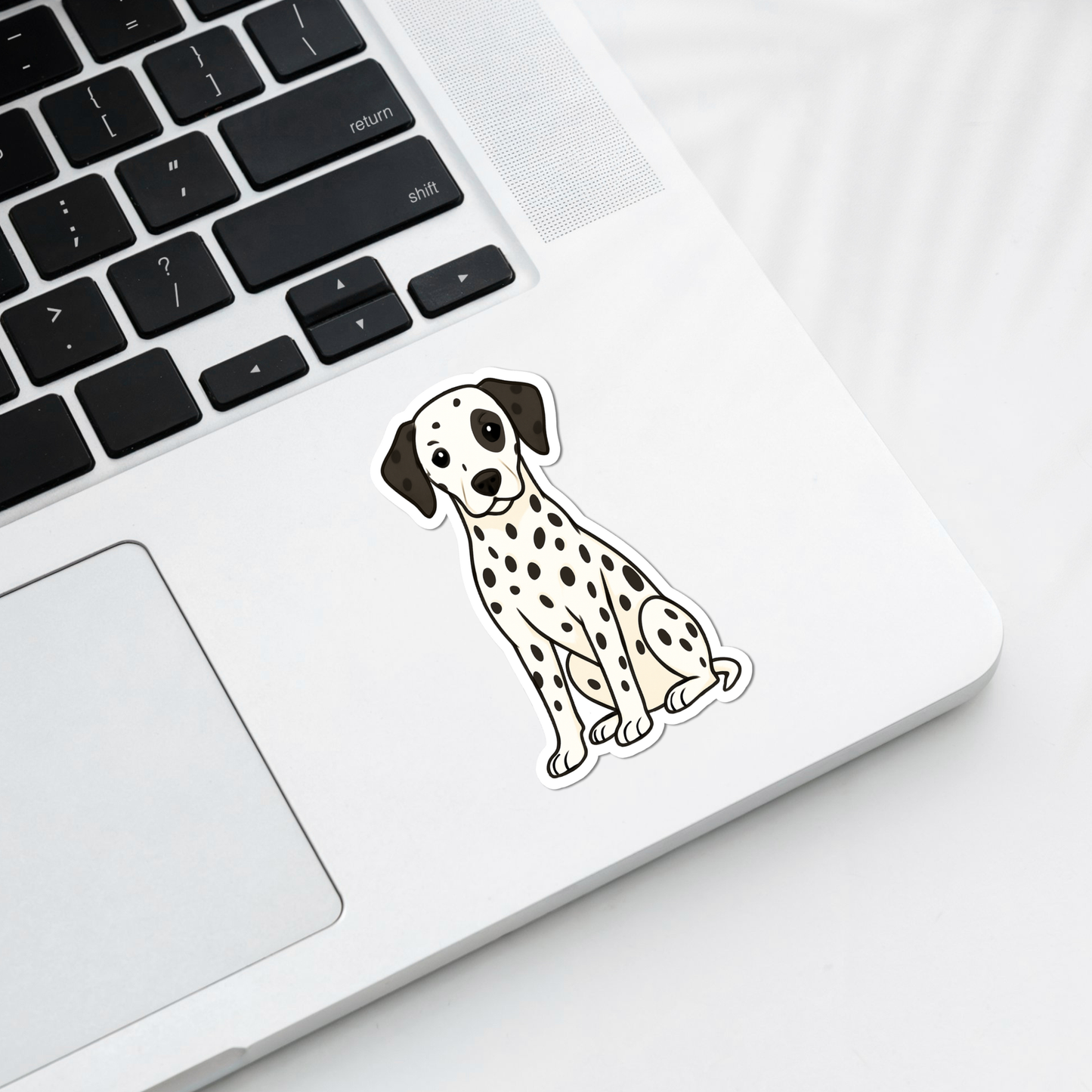 Custom Dalmatian Dog Sticker - Black Spotted | Personalized with Name