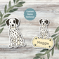 Custom Dalmatian Dog Sticker - Black Spotted | Personalized with Name