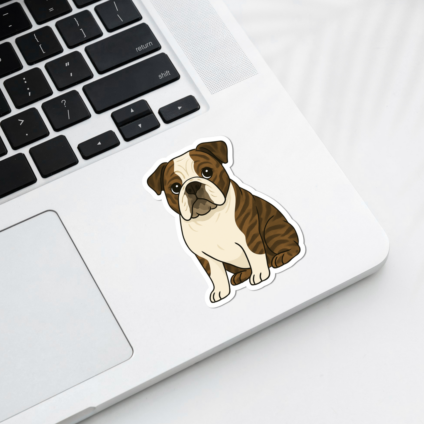 Custom English Bulldog Dog Magnet - Brindle | Personalized with Pet Name