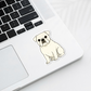 Custom English Bulldog Dog Magnet - White | Personalized with Pet Name