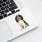 Custom English Springer Spaniel Dog Sticker - Black and White | Personalized with Name