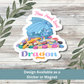Sticker of a dragon and floss on a light whitewashed background, labeled "Floss Hoard Level Dragon"