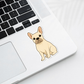 Custom French Bulldog Dog Sticker - Cream | Personalized with Name