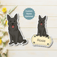 Custom German Shepherd Dog Magnet - Black | Personalized with Pet Name