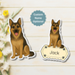 Custom German Shepherd Dog Magnet - Sable | Personalized with Pet Name