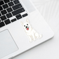 Custom German Shepherd Dog Sticker - White | Personalized with Name