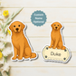 Custom Golden Retriever Dog Magnet - Classic Golden | Personalized with Pet Name