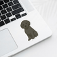 Custom Black Goldendoodle Dog Sticker | Personalized with Name