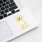 Custom Goldendoodle Dog Sticker - Cream | Personalized with Name