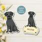 Custom Great Dane Dog Magnet - Black | Personalized with Pet Name