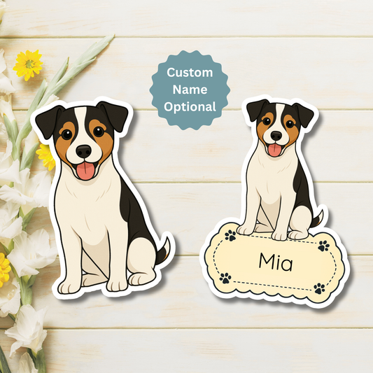 Custom Jack Russell Terrier Dog Magnet - Tri-colored | Personalized with Pet Name