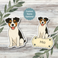 Autocollant personnalisé Jack Russell Terrier - Tricolore | Personnalisable avec votre nom