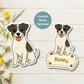 Custom Jack Russell Terrier Dog Magnet - White and Black  | Personalized with Pet Name