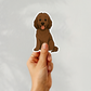 Custom Dog Sticker - Chocolate Labradoodle | Personalized with Name
